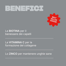 Carica l'immagine nel visualizzatore di Gallery, SWISSE Capelli Pelle Unghie - Integratori per Capelli, Pelle e Unghie con Vitamina C Biotina Cardo Mariano, 60 Compresse