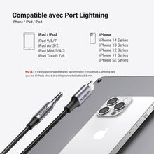 Carica l'immagine nel visualizzatore di Gallery, UGREEN Cavo Aux per Certificato MFi Cable Macchina (1M)