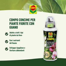 Carica l'immagine nel visualizzatore di Gallery, COMPO Concime Liquido Per Piante Fiorite, Con Guano, 1L