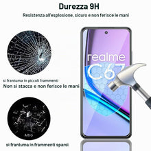 Carica l'immagine nel visualizzatore di Gallery, 3 Pezzi Vetro Temperato Dello Schermo Protector per Realme C67 4G/5G Durezza 9H Anti Graffi HD Pellicola di Protezione D