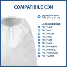 Carica l'immagine nel visualizzatore di Gallery, Prefiltro per Aspiracenere Filtro HEPA Originale Compatibile con Ribimex Serie PRCEN, Antistatico Autoestinguente Lavabi