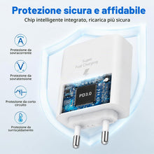 Carica l'immagine nel visualizzatore di Gallery, Caricabatterie 25W Super Veloce per Samsung con cavo USB-C 1,5m