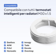 Carica l'immagine nel visualizzatore di Gallery, Adattatore M30 per Valvola Termostatica Caleffi, Adattatore Per Testina Termostatica - Set di 2
