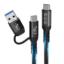 Carica l'immagine nel visualizzatore di Gallery, Cavo USB C, USB 3.2 Gen 2X2 20Gbps, Multifunzione 2 in 1 USB A a Type C 8K@60Hz UHD Video 5A/240W PD3.1 Ricarica Rapida 