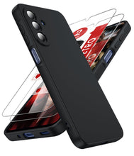 Carica l'immagine nel visualizzatore di Gallery, LeYi Cover per Samsung Galaxy A17/A18 4G/5G con 2 Vetro Temperato(Nero)
