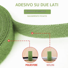 Carica l'immagine nel visualizzatore di Gallery, Adiwo Fascette per piante 15m x 10mm, nastro da giardino verde riutilizzabile, autoadesivo, per arrampicata e gestione d
