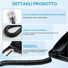 Carica l'immagine nel visualizzatore di Gallery, Cavo Telefonico Spirale, 4pcs Cavo a Spirales, 4m Cavo a Spirale per Cornetta Telefonico, 4P4C Spina RJ9/RJ10/RJ22, Conn