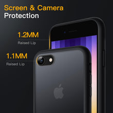 Carica l'immagine nel visualizzatore di Gallery, JETech Cover Opaca per iPhone SE 3/2, iPhone 8/7, Nero