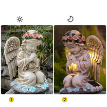 Carica l'immagine nel visualizzatore di Gallery, LED solare alimentato luce angelo preghiera, lampada di decorazione atmosfera all'aperto, luci di paesaggio di giardino 