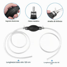 Carica l'immagine nel visualizzatore di Gallery, Fousenuk Pompa Manuale, Pompa Travaso Gasolio con 2M Tubo a Sifone in Gomma per Barche, Auto Vehicle, Pompa Carburante P