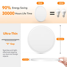 Carica l'immagine nel visualizzatore di Gallery, Plafoniera LED Soffitto, 3 Temperature di Colore, Ø18cm