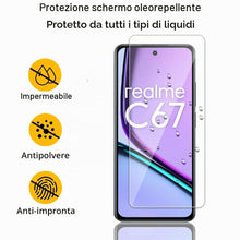 Carica l'immagine nel visualizzatore di Gallery, 3 Pezzi Vetro Temperato Dello Schermo Protector per Realme C67 4G/5G Durezza 9H Anti Graffi HD Pellicola di Protezione D