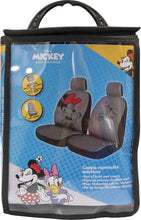 Carica l'immagine nel visualizzatore di Gallery, Tataway Coppia coprisedili anteriori auto Minnie Mouse Topolina poggiatesta grigio rosso airbag compatibile universale p