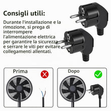 Carica l'immagine nel visualizzatore di Gallery, AXFEE 2 Pezzi Spina Europea, Spina Schuko Angolare, 16A 250V- Nero