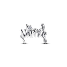 Carica l'immagine nel visualizzatore di Gallery, Family sterling silver charm with clear cubic zirconia