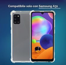 Carica l'immagine nel visualizzatore di Gallery, Cover Trasparente per Samsung Galaxy A31, Custodia Resistente in TPU, Anti Urto con Angoli Rinforzati, Protezione Bordi 