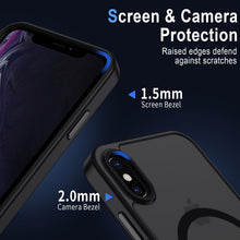 Carica l'immagine nel visualizzatore di Gallery, XTCASE Cover Magnetica per iPhone X / XS Traslucida Opaca, Nero