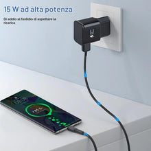 Carica l'immagine nel visualizzatore di Gallery, Caricatore USB Ricarica Rapida per Samsung Galaxy A16 A15 A14 A13 A20e A25 A34 A36 A51 A54 A55 A56 S8 S9 S10 S20 S21 FE 