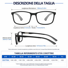 Carica l'immagine nel visualizzatore di Gallery, 3 Paia Occhiali da Lettura – Anti-Luce Blu, Cerniere a Molla e Design Antiscivolo