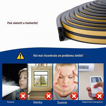 Carica l'immagine nel visualizzatore di Gallery, Nastro Sigillante Autoadesivo, 9 x 6mm/6M per porte Finestre e Finestre, Guarnizione in Gomma per Sigilli di Collisione,