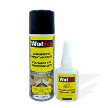 Carica l'immagine nel visualizzatore di Gallery, Wolfix Colla Cianoacrilica con Attivatore - 50g+200ml – Super Attack Professionale per Plastica, Legno, Metallo – Colla 
