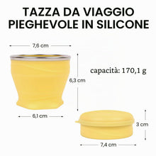 Carica l'immagine nel visualizzatore di Gallery, Tazze Silicone Pieghevoli, Bicchieri Silicone con Coperchio, 180 ml Bicchiere Riutilizzabile Pieghevole, Tazza da Viaggi