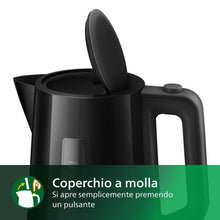 Carica l'immagine nel visualizzatore di Gallery, Philips Bollitore Elettrico 3000, 1,7 L, Ebollizione rapida, Nero