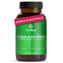 Carica l'immagine nel visualizzatore di Gallery, Vitabay Acido R-Alfa Lipoico 300 mg – 120 capsule vegane – R-ALA puro