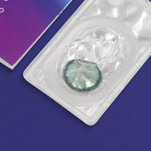 Carica l'immagine nel visualizzatore di Gallery, Lenti a contatto blu naturali e molto coprenti SILIKON COMFORT NEWNESS colorato Viola Blue + contenitore di GLAMLENS - 1