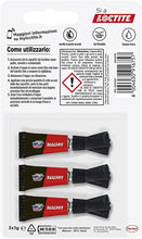 Carica l'immagine nel visualizzatore di Gallery, Loctite Super Attak Power Flex MINI TRIO GEL, Colla liquida trasparente e istantanea per materiali flessibili, Super col
