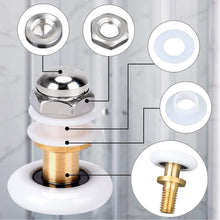 Carica l'immagine nel visualizzatore di Gallery, Qikuver 20mm Rotelle per la Porta Della Doccia, 4 Pezzi Rotelline per Rulli Box Doccia Ricambi per Porte Scorrevoli Docc