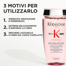 Carica l'immagine nel visualizzatore di Gallery, Kérastase, Genesis, Shampoo Professionale Fortificante per Capelli Indeboliti, Capelli Sani e Forti, Con Cellule Native 