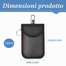 Carica l'immagine nel visualizzatore di Gallery, 2 Pezzi Portachiavi Auto Antifurto per Auto Protezione, Sacchetti Schermati per Chiavi Auto con blocco RF1D, Custodia Pr
