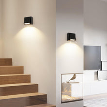 Carica l'immagine nel visualizzatore di Gallery, Comely 2 Pezzi Applique da Parete Esterno LED, Nero Lampada da Parete LED