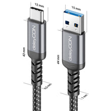 Carica l'immagine nel visualizzatore di Gallery, deleyCON 2x 2m Cavi USB-A a USB-C USB 3.0 5 Gbps (USB 3.2 Gen1) Cavi di Ricarica e Dati per Smartphone Tablet Notebook F