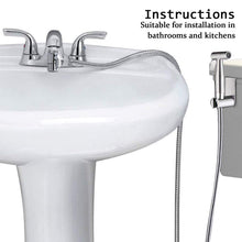 Carica l'immagine nel visualizzatore di Gallery, Bidet Portatile Kit Acciaio Inossidabile WC Doccia con Deviatore 2 Vie, Tubo 1,5m e Supporto Doccetta