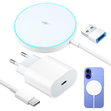Carica l'immagine nel visualizzatore di Gallery, Caricatore Wireless Magnetico 15W per iPhone con Base di Ricarica Portatile