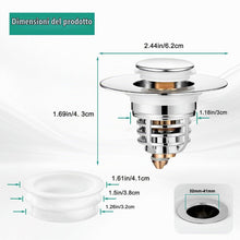 Carica l'immagine nel visualizzatore di Gallery, Diboniur Tappo Lavandino Bagno del Aggiornato, Tappo Bidet Migliorato