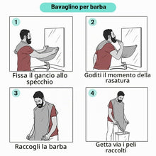 Carica l'immagine nel visualizzatore di Gallery, Showvigor Telo Barba da Specchio, Grembiule da Barba per Raccogli Barba,