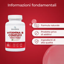 Carica l'immagine nel visualizzatore di Gallery, Bandini® Vitamina B-Complex DR CAPS ad Alto Dosaggio, 60 Capsule (2 Mesi)