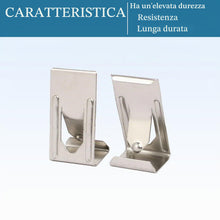 Carica l'immagine nel visualizzatore di Gallery, QUARKZMAN x 30Pz Cornice Tabellone Metallo Molla Giro Clip 26x14mm Argento