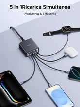 Carica l'immagine nel visualizzatore di Gallery, UGREEN Zapix 65W Caricatore USB C Multiplo Stazione di Ricarica GaN