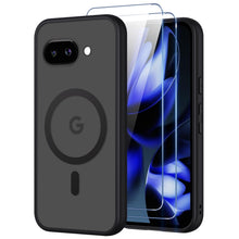 Carica l'immagine nel visualizzatore di Gallery, Pnakqil Magnetica Cover per Google Pixel 9a 5G Compatibile con MagSafe con 2 Vetro Temperato,Custodia Traslucida Opaca P