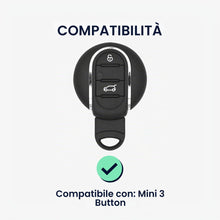 Carica l'immagine nel visualizzatore di Gallery, kwmobile Cover copri-chiave compatibile con Mini con 3 tasti Smart Key - Guscio protettivo chiavi auto - copertina in pl