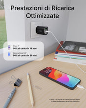 Carica l'immagine nel visualizzatore di Gallery, SBS Alimentatore LCD USB-C 30W, Tecnologia GaN, Power Delivery (PD 3.0 PPS)