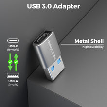 Carica l'immagine nel visualizzatore di Gallery, deleyCON Adattatore USB C (2 Pezzi) USB 3.0 5 Gbps - Presa USB-C A Spina USB-A - per iPhone Serie 17/16/15, iPad, Galaxy
