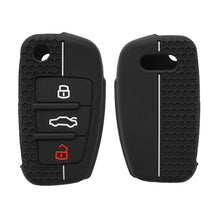 Carica l'immagine nel visualizzatore di Gallery, kwmobile Custodia Coprichiave Compatibile con Audi con 3 tasti pieghevole Cover - Copri Telecomando Chiave Auto - Copri 
