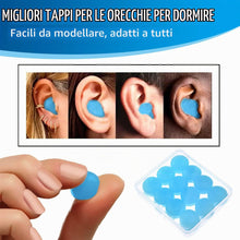 Carica l'immagine nel visualizzatore di Gallery, Leikedun 7 Paia Tappi Orecchie Silicone Tappi per Orecchie per Dormire