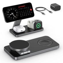 Carica l'immagine nel visualizzatore di Gallery, 3 in 1 Caricatore Wireless per iPhone 15W Compatibile con Mag-safe,Stazione Ricarica per Apple Wireless Charger Rapida p