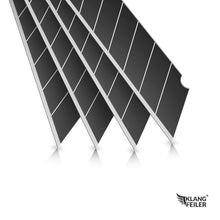 Carica l'immagine nel visualizzatore di Gallery, Klangfeiler® 25 Lame taglierino - 18mm Nera - Lame cutter extra affilata
